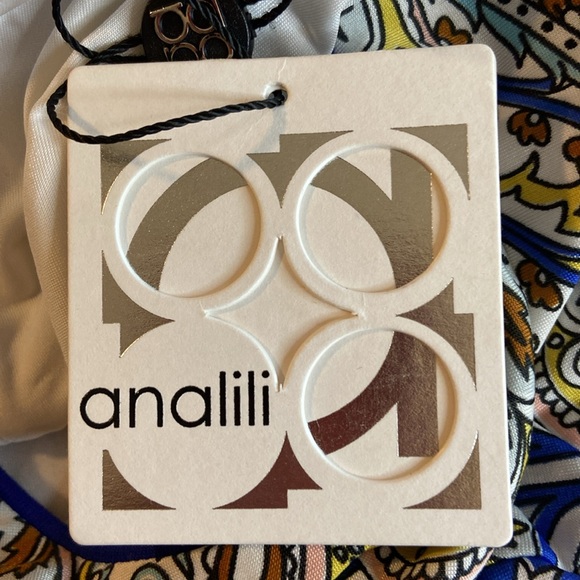 Analili NWT Size Medium Muted Blue Paisley Sleeveless Dress: 3186 - Picture 8 of 11